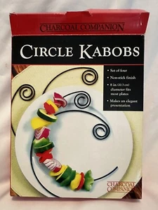 Circle Kabobs Non Stick Set of 4 Gift Set Fun Charcoal Companion Grilling NIB - Picture 1 of 5