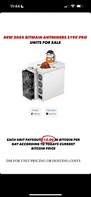 Bitmain Antminer S19K Pro 120TH 23J/TH S19 120T sha256 btc miner WARRANTY GOOD! - Image 1 of 2