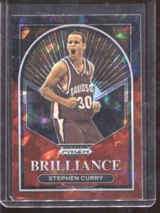 Stephen Curry 2023-24 Prizm Draft Red Cracked Ice Brillianc 18 Davidson Warriors