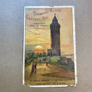 Victorian Trade Card Rothsville PA H.C. Seldomridge Globe Oil Co. Garfield Monum - Bild 1 von 14