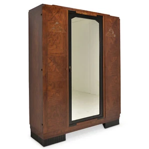 ANTIK! Kleiderschrank restauriert Art Déco um 1930 Mahagoni Dielenschrank  - Bild 1 von 12