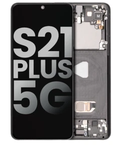 OLED Assembly W/Frame For Samsung Galaxy S21 Plus 5G Used OEM Pull:Grade A Black - Picture 1 of 10