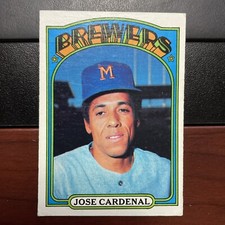 1972 Topps Baseball Jose Cardenal #12    Nice Vintage