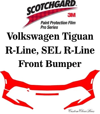 3M Paint Protection Film Pro Series 2022 2023 2024 Volkswagen Tiguan R-Line - Image 1 of 3