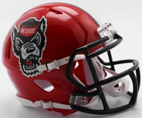 NC State Wolfpack Tuffy Red Mini Speed Replica Helmet [NEW] NCAA Desk Office Cover