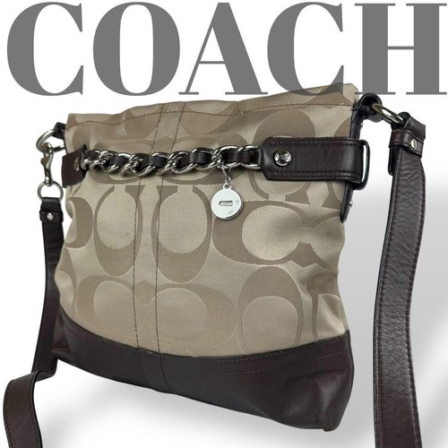Borsa a tracolla Coach firmata beige F18862 A10
