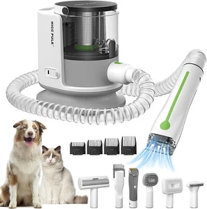 Dog Pet Grooming Vacuum Kit-60Db Low Noise 6 Tools 1.5L Groomer for Shedding - Picture 1 of 9