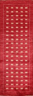 Geometrische Gabbeh Kashkoli Orientalisch Läufer Teppich Modern Handgeknüpft - Bild 1 von 4