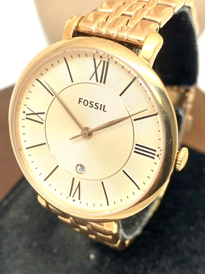 Reloj Mujer Fossil ES3435 Jacqueline Tono Oro Rosa Acero Inoxidable Cuarzo 36mm Foto 1 de 4