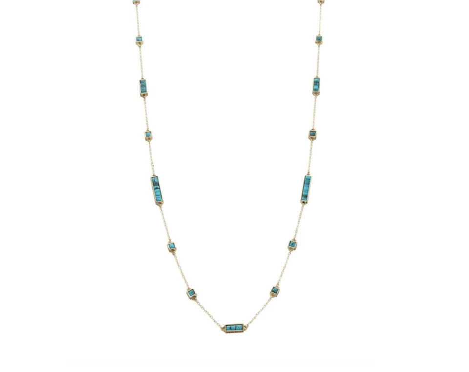 Collar largo de oro turquesa House of Harlow para mujer W1116 Foto 1 de 1