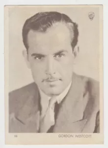 Tarjeta coleccionable Gordon Westcott 1930 Aguila grande papel stock #68 estrella de cine - Imagen 1 de 2