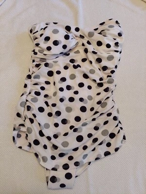 Traje de baño Jantzen para mujer 1 pieza negro/blanco a lunares talla 10 nuevo sin etiquetas Foto 1 de 4