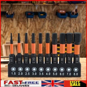 10/20 Pcs Allen Key Drill Bit Set 1/4 Hex-Shank Magnetic Hex Bits Allen Bit Set - Picture 1 of 21