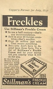 Stillman's Freckle Cream Aurora IL Clear Smooth Complexion Vintage Print Ad 1940 - Bild 1 von 4