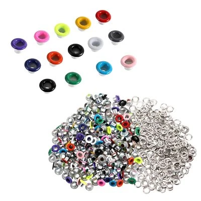 Juego de 210 ojales de metal de 3 mm para manualidades de papel ojales de colores de 1/8 de pulgada ojales con... Foto 1 de 4