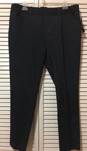 INC International Concepts Pants GEO, Skinny Textured-Print Black Navy Size 14 - Picture 1 of 12