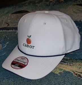 NEW IMPERIAL MID-CROWN FIT Polyester Rope Golf Cap Hat CABOT CITRUS FARMS White - Picture 1 of 6