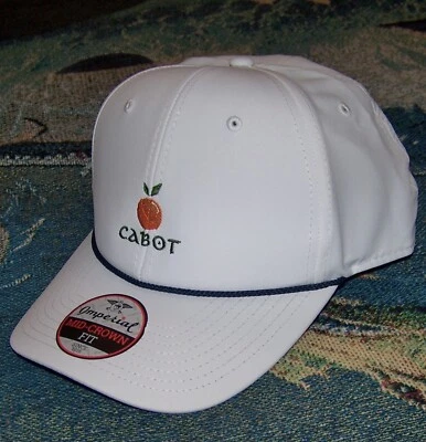 NUEVA GORRA DE GOLF IMPERIAL MEDIA CORONA FIT Poliéster Cuerda Sombrero CABOT CITRUS FARMS Blanca Foto 1 de 4