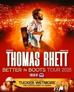 Thomas Rhett Better In Boots Tour 20251 - Wall Decor, Poster Gift For Fans - Picture 1 of 7