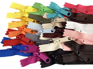 20pcs Mixed Colors Ykk #4.5 Coil Handbag Long Pull Zippers made in USA - Picture 1 of 2