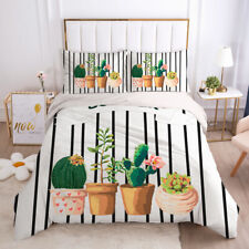 3D Cactus Potted NAO344 Bed Pillowcases Quilt Duvet Cover Set Queen King Fay