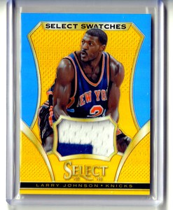 2013-14 Select Larry Johnson Select Swatches Gold Patch #/10