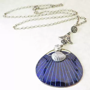 Reclaimed Treasures -- Sterling Silber Blau Emaille Muschel Halskette von SoniaMcD - Bild 1 von 14