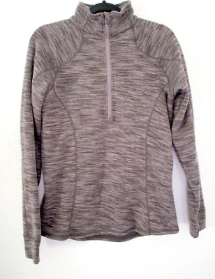 Cabela's Fleece 1/4 Zip Pullover Women's Size L Gray Thick Soft Thumb Holes - Image 1 of 4