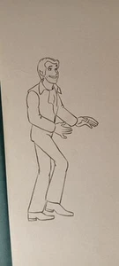 Original 1980 Fonz & The Happy Days Gang Animation Production Drawing of Fonz - Bild 1 von 6