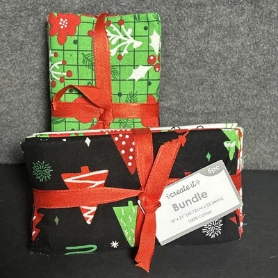 Create It 18"x21" Precut Sewing & Craft Fabric Bundle Holiday Trimmings 5 Pk (2) - Image 1 of 4