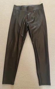 NEWLOOK LEGGINGS SZ 8 WET LOOK PETITE BLACK PULL ON AUTUMN WOMEN SEE DETAIL - Picture 1 of 6