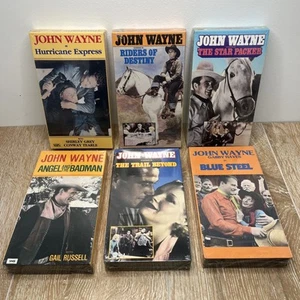 John Wayne VHS Sealed 6 Tape Lot Western Cowboy Classic Good Times Movies - Picture 1 of 2