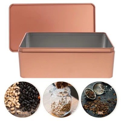  2 Pcs Scatola Di Latta Per Biscotti Barattoli Conservazione Del Tè - Immagine 1 di 4