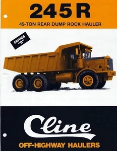 1978 CLINE 245R  45 TON ROCK TRUCKS  -  ORIGINAL BROCHURE - Picture 1 of 6