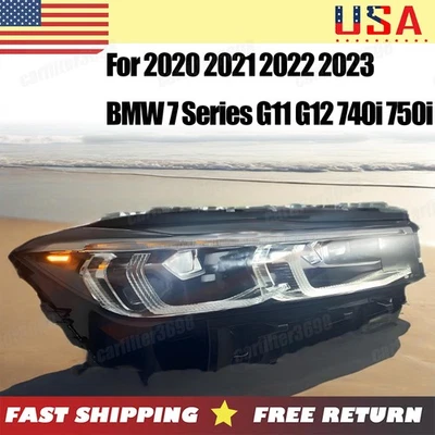 For 2020 2021 2022 2023 BMW 7 Series G11 G12 740i 750i LED Headlight Right Side - Image 1 of 3
