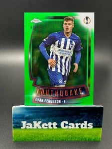 2023-24 Topps Chrome UEFA - Evan Ferguson #YQ-5 Green /199 - Brighton & Hove - Picture 1 of 2