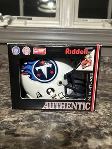 Tennessee Titans Mini Helmet Authentic Steel Facemask NFL Riddell Original Box - Picture 1 of 4