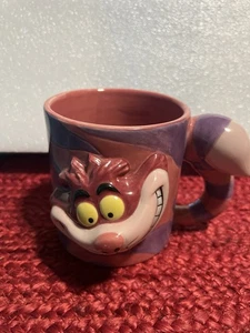 Cheshire Cat 3D Ceramic Coffee Mug Alice In Wonderland Disney Store Purple Pink - Picture 1 of 6
