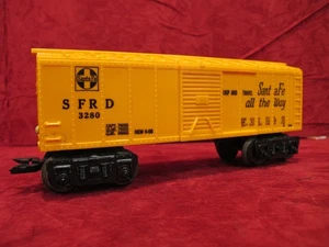 very clean Marx Mar Lines Santa Fe  Box Car  # 3280 Orange  O Gauge - Picture 1 of 12