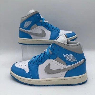 Nike Mujer Talla 8.5 Air Jordan 1 Mid (BQ6472 400) Zapatilla Entrenador Azul Deportes Foto 1 de 4