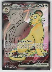 Team Rocket's Persian ex ultra raro SV10: Destined Rivals 219/182 casi nuevo - Imagen 1 de 2