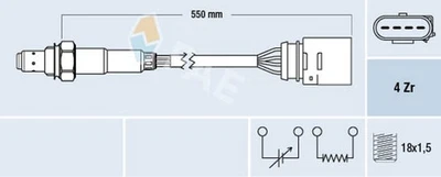FAE sonda lambda sensore controllo gas di scarico 77150 per 1J6 BORA 1J2 VW 1J1 1M1 LEON 1 4 - Immagine 1 di 4