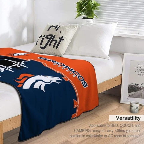Denver Broncos Fans Print Blanket Thin Blanket Soft Bed Blanket 40*50in Cover