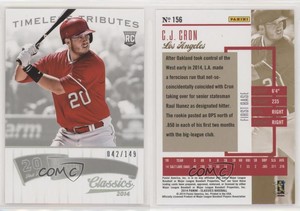 2014 Panini Classics Timeless Tributes Silver /149 CJ Cron #156 Rookie RC