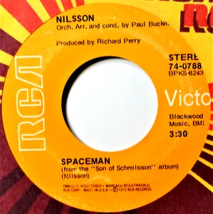 Nilsson Spaceman Turn on Your Radio 70's Rock 45 7" Vinyl -Check for Coupons! - Picture 1 of 3