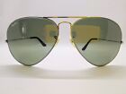 Vintage Ray Ban B&L Aviator Sunglasses - Silver Sunglasses 62mm - Rare.