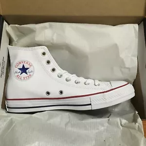 Unisex Converse Chuck Taylor All Star Classic Leather White 9 US New in Box - Bild 1 von 9