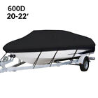 Heavy Duty 600D Marine Grade Waterproof Boat Cover Fit V-Hull Tri-Hull Runabout 
