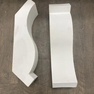 Composite Porch Column Brackets White New Primed 2 Pack - Imagem 1 de 4