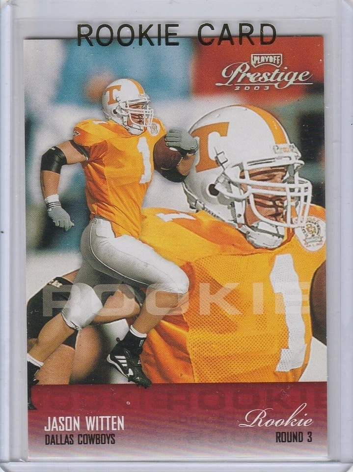 JASON WITTEN 2003 Playoff Prestige VOLUNTEERS ROOKIE CARD Dallas Cowboys RC! - Image 1 of 2